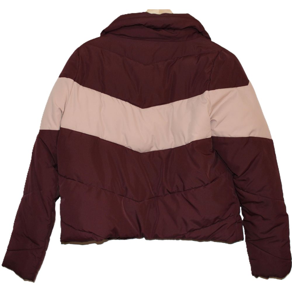 Womens Abercrombie & Fitch Burgundy Red Pink Puffer Coat Ski Snow Jacket Size S - Picture 2 of 6
